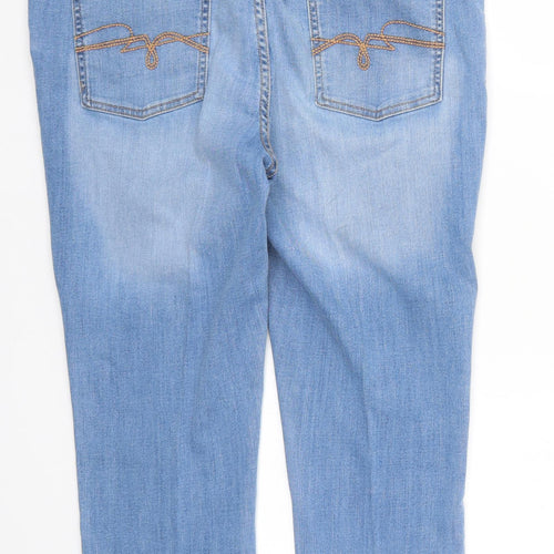 F&F Womens Blue  Denim Cropped Jeans Size 18 L23 in