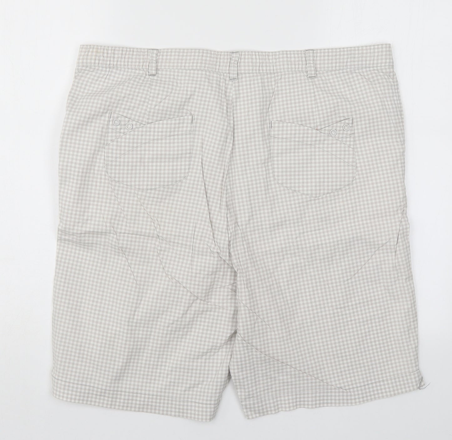 Emreco Womens Grey Check  Bermuda Shorts Size 38
