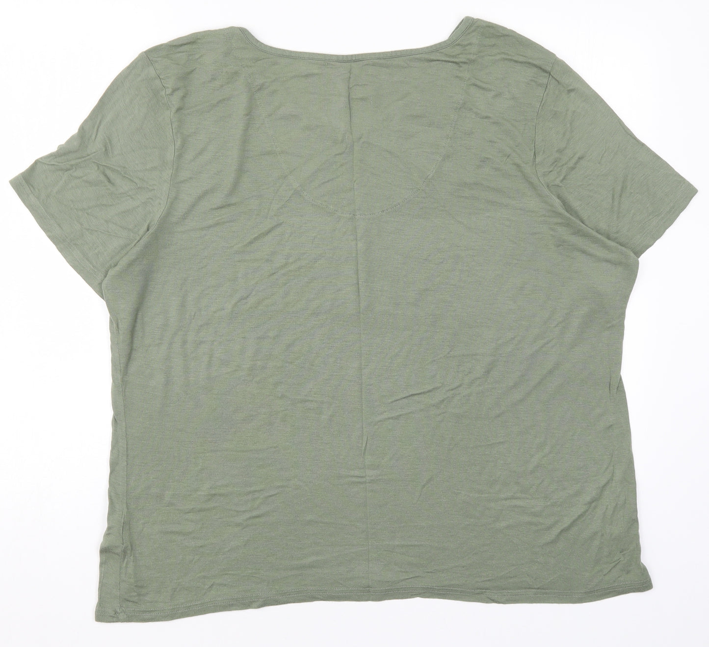 Primark Womens Green Solid  Top Pyjama Top Size 18