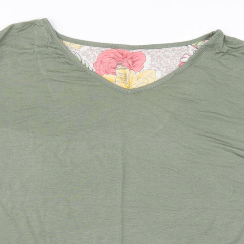 Primark Womens Green Solid  Top Pyjama Top Size 18
