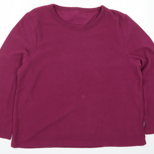 Preworn Womens Pink Solid  Top Pyjama Top Size L