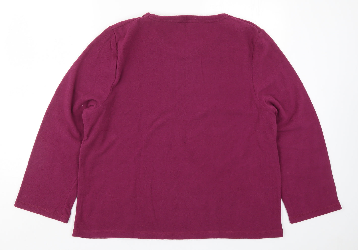 Preworn Womens Pink Solid  Top Pyjama Top Size L