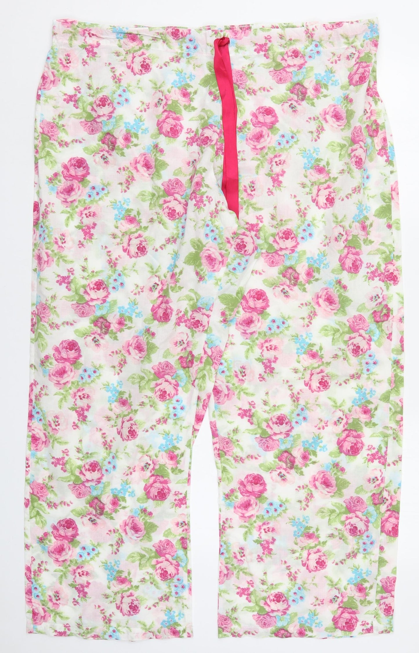 Preworn Womens Multicoloured Floral  Trousers  Size 42 in L28 in - Pyjama Pants