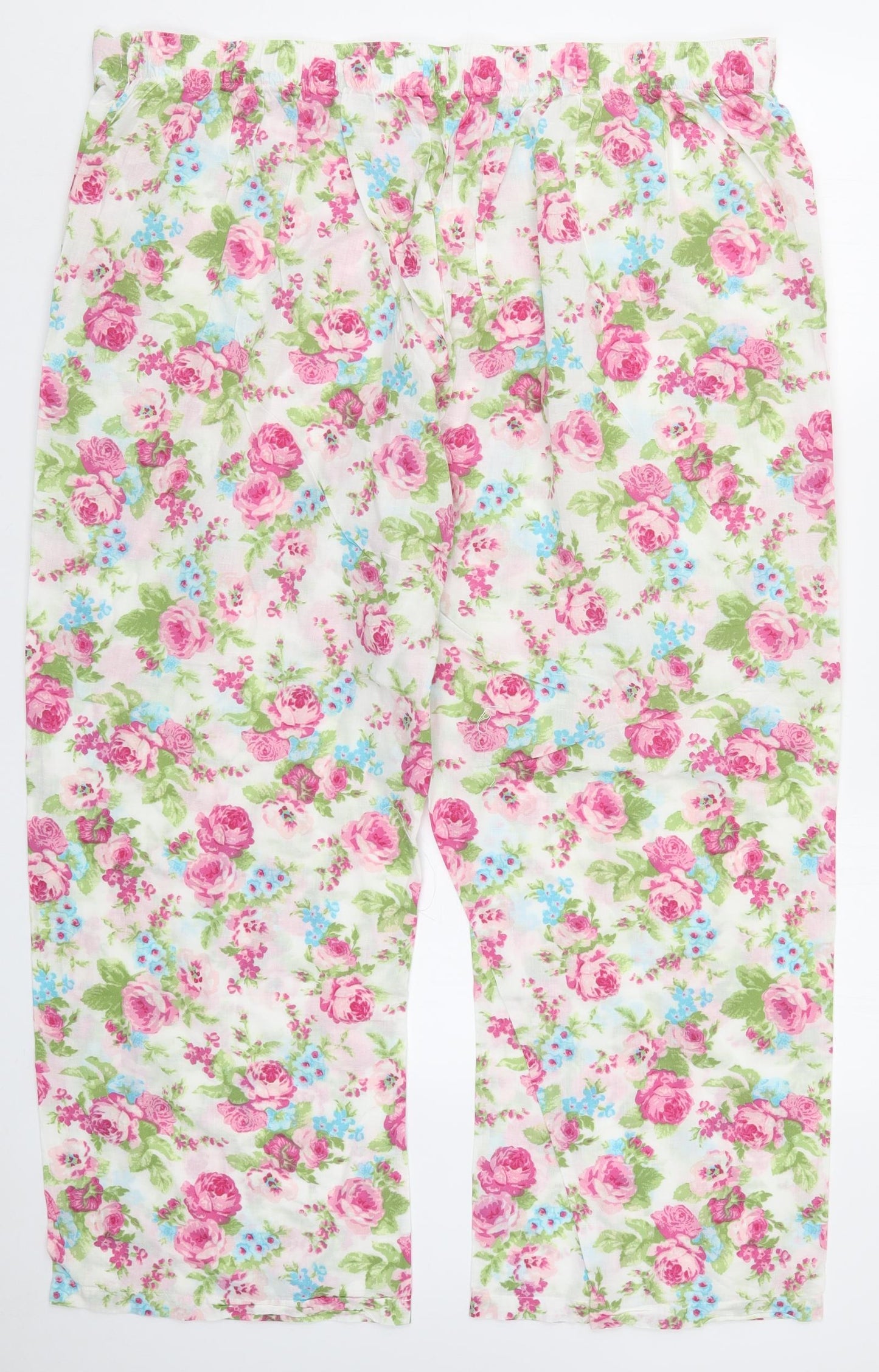 Preworn Womens Multicoloured Floral  Trousers  Size 42 in L28 in - Pyjama Pants