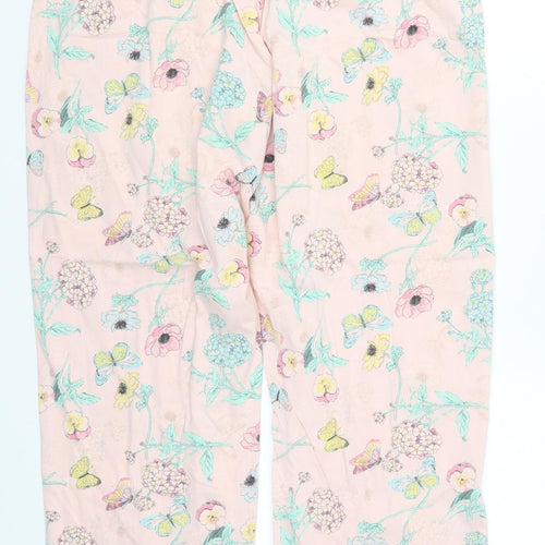 George Womens Pink Floral  Trousers  Size 16 L29 in - Pyjama Pants