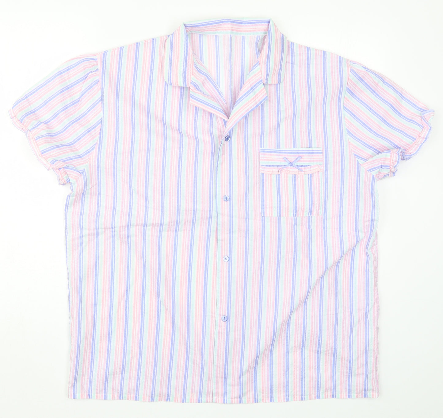 Preworn Womens Multicoloured Striped  Top Pyjama Top Size 18