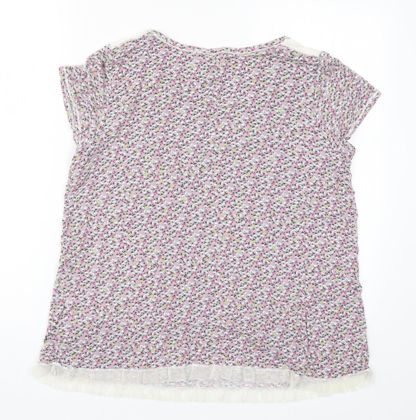 Simply Vera Womens Pink Geometric Rayon Top Pyjama Top Size L