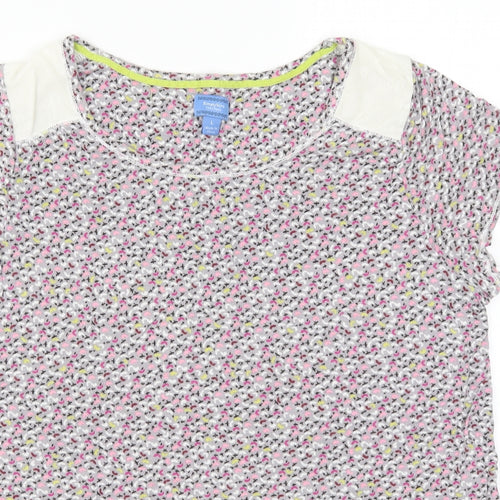 Simply Vera Womens Pink Geometric Rayon Top Pyjama Top Size L