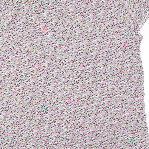 Simply Vera Womens Pink Geometric Rayon Top Pyjama Top Size L