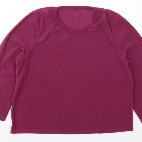 Preworn Womens Pink Solid  Top Pyjama Top Size L