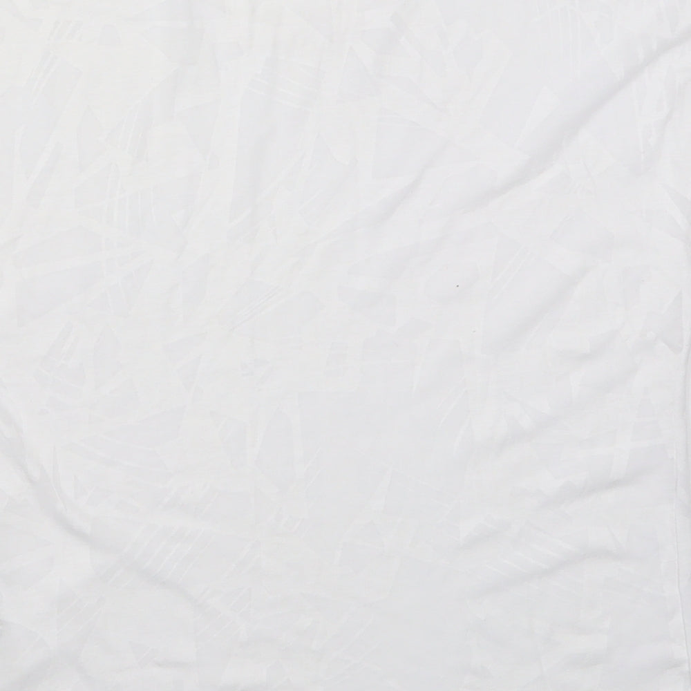 Marks and Spencer Womens White Geometric  Basic T-Shirt Size 14