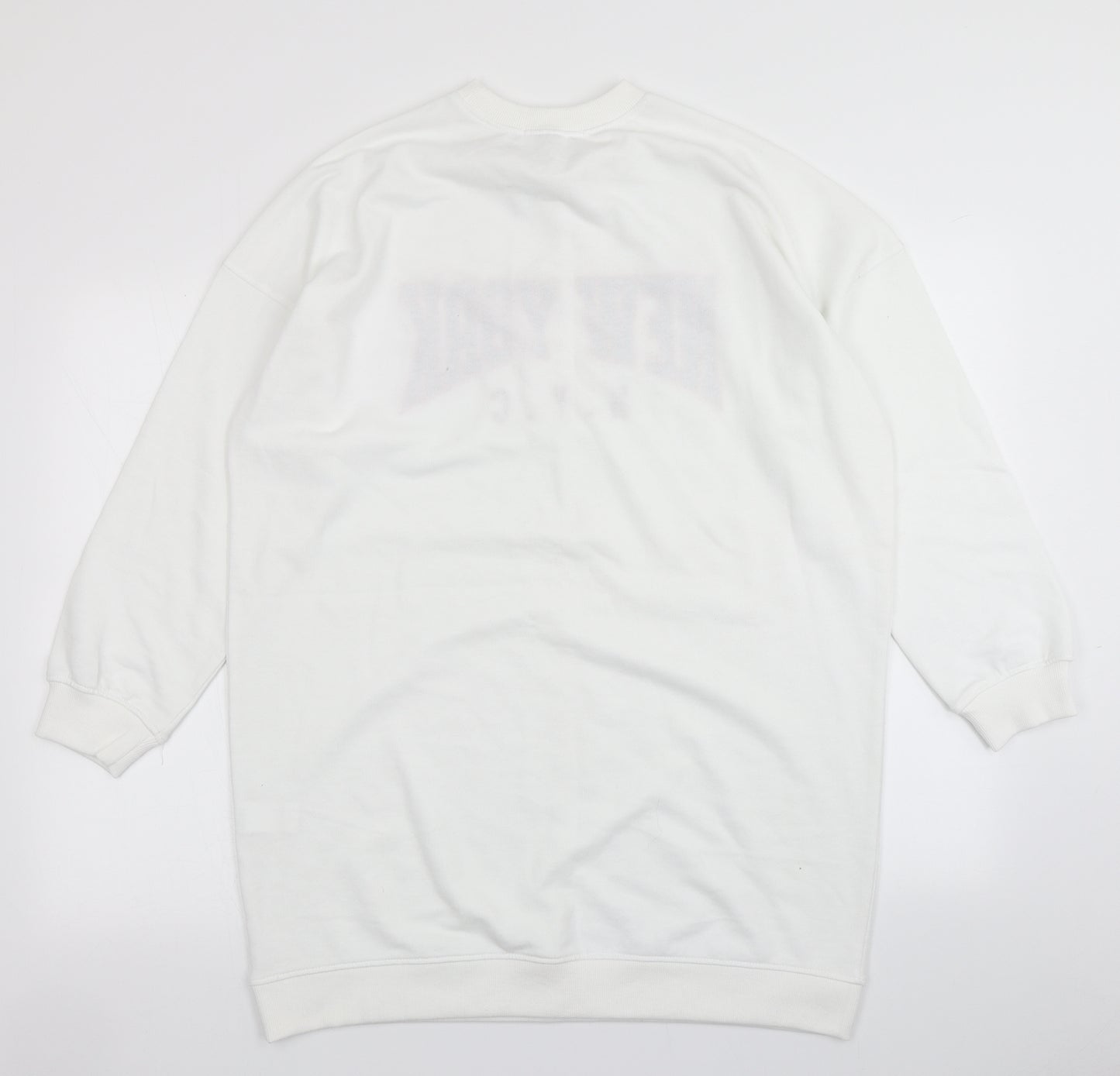 Missguided Womens White   T-Shirt Dress  Size 6  - Sweater Dress