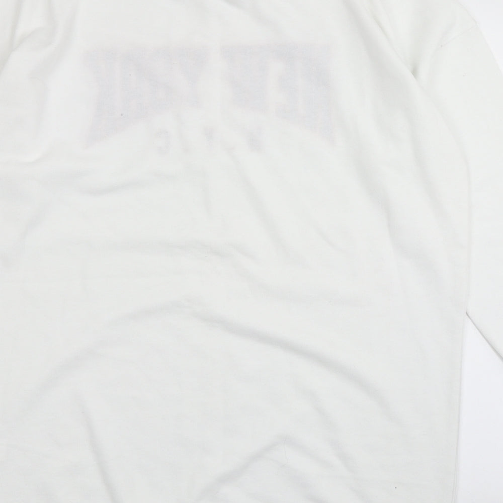 Missguided Womens White   T-Shirt Dress  Size 6  - Sweater Dress
