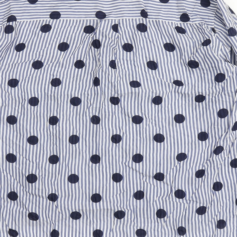 NEXT Womens Blue Striped  Basic Blouse Size 14