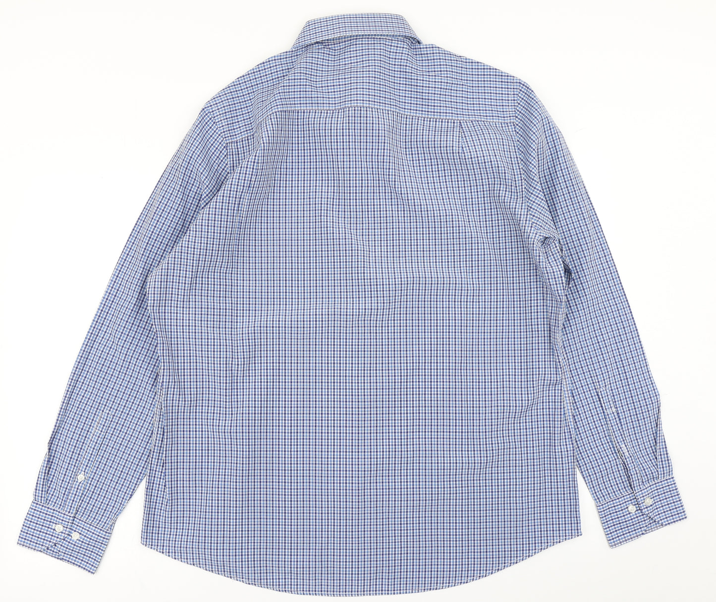 NEXT Mens Black Plaid   Dress Shirt Size 17.5