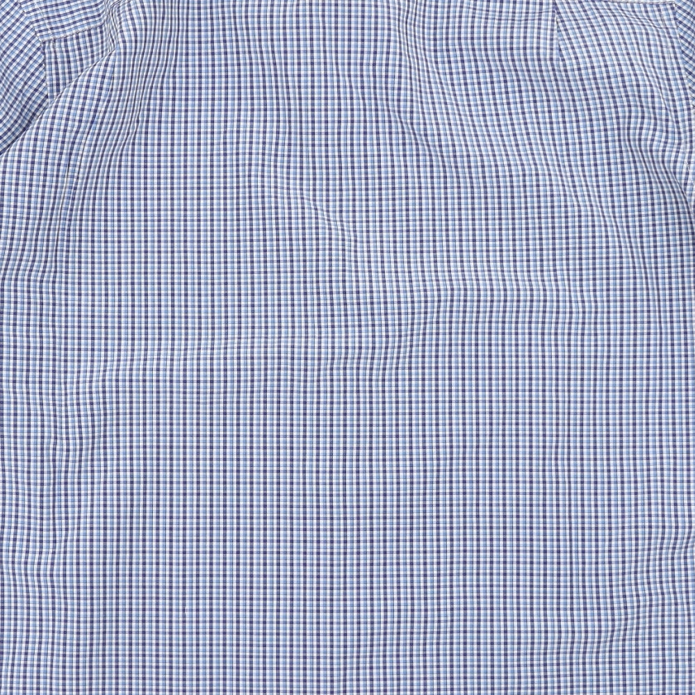 NEXT Mens Black Plaid   Dress Shirt Size 17.5