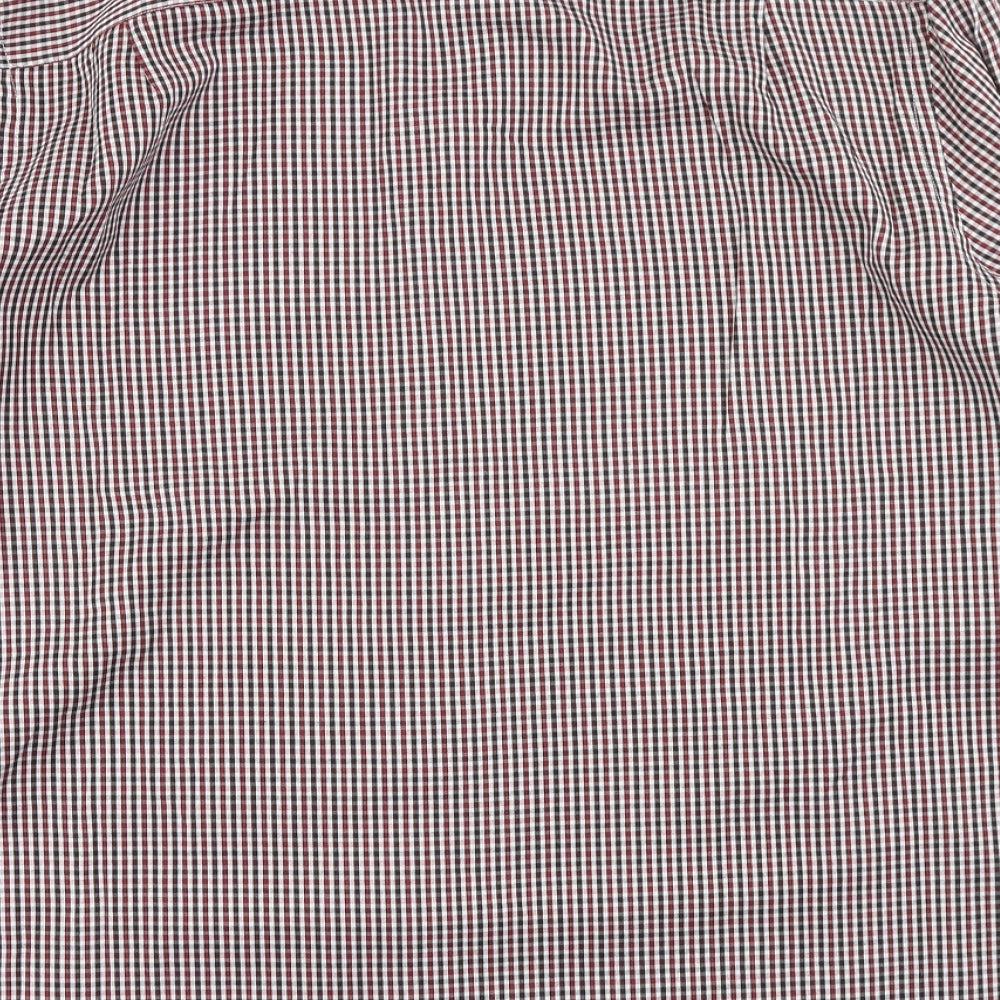 NEXT Mens Red Plaid   Dress Shirt Size 17.5