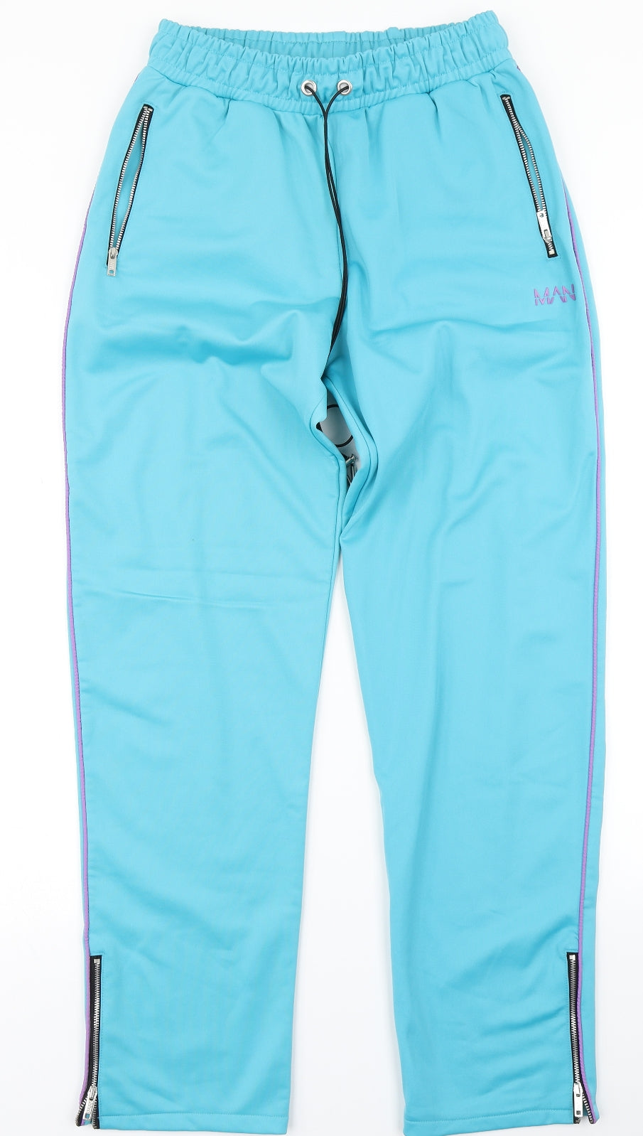 Boohoo MAN Mens Blue   Jogger Trousers Size S L30 in