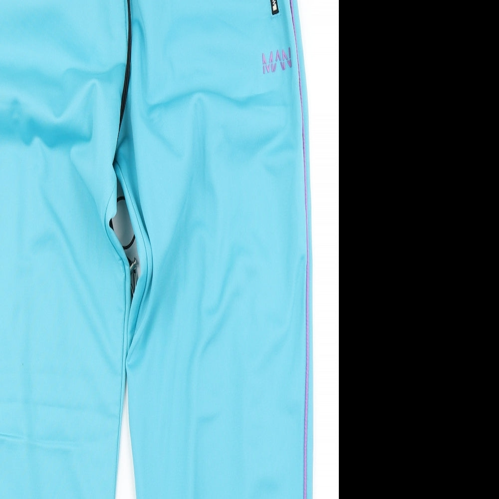 Boohoo MAN Mens Blue   Jogger Trousers Size S L30 in