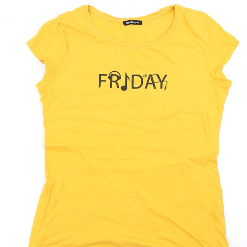 Terranova Womens Yellow   Basic T-Shirt Size XL
