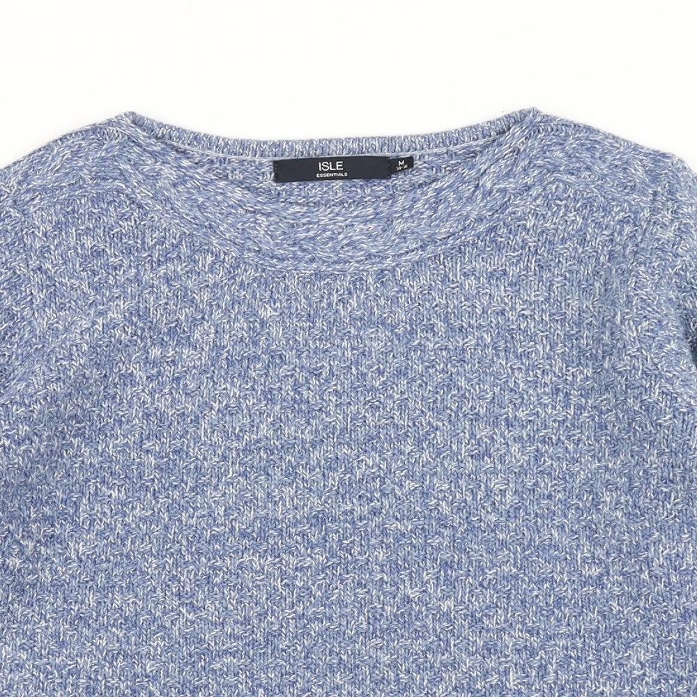 Isle Womens Blue  Knit Pullover Jumper Size M