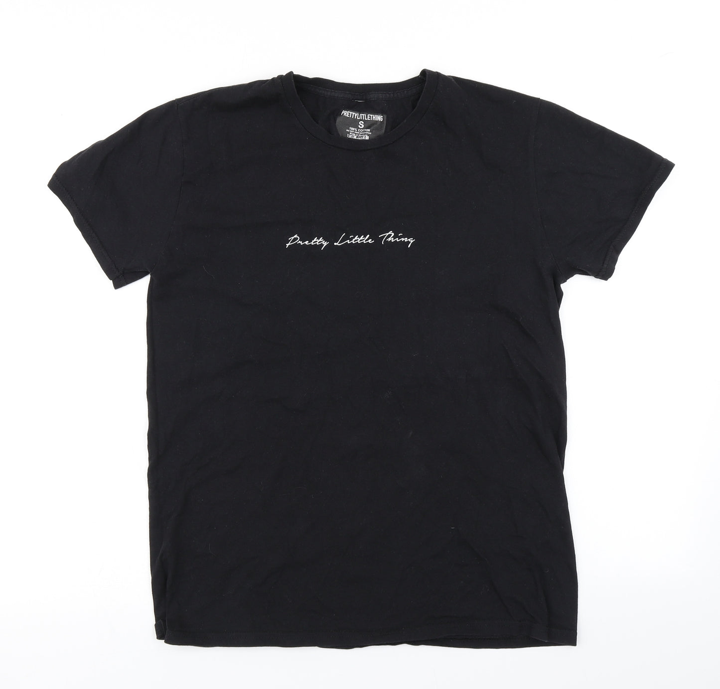 PRETTYLITTLETHING Womens Black   Basic T-Shirt Size S