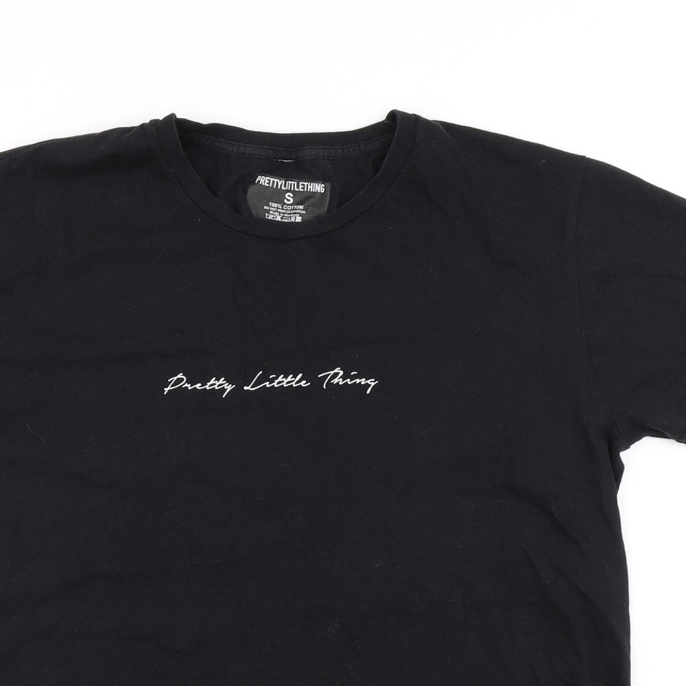 PRETTYLITTLETHING Womens Black   Basic T-Shirt Size S