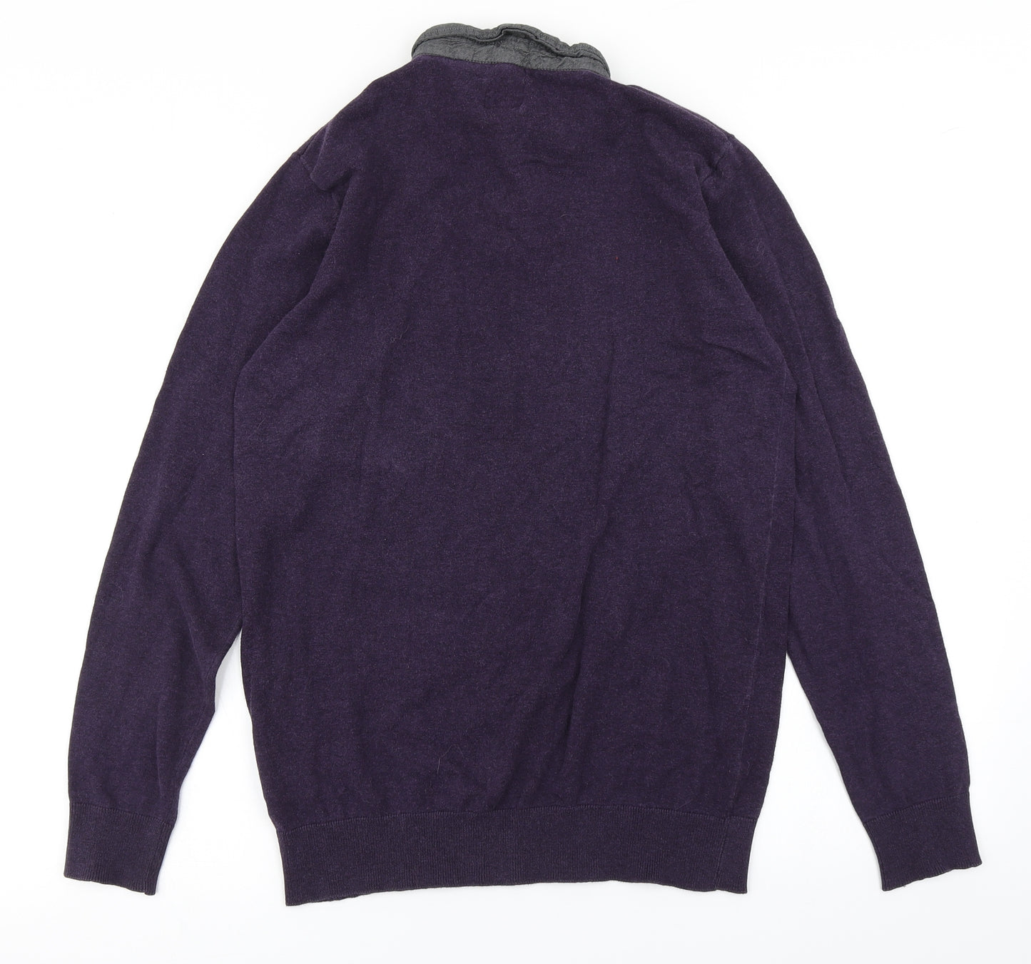 ACW85 Mens Purple  Knit  Polo Size S
