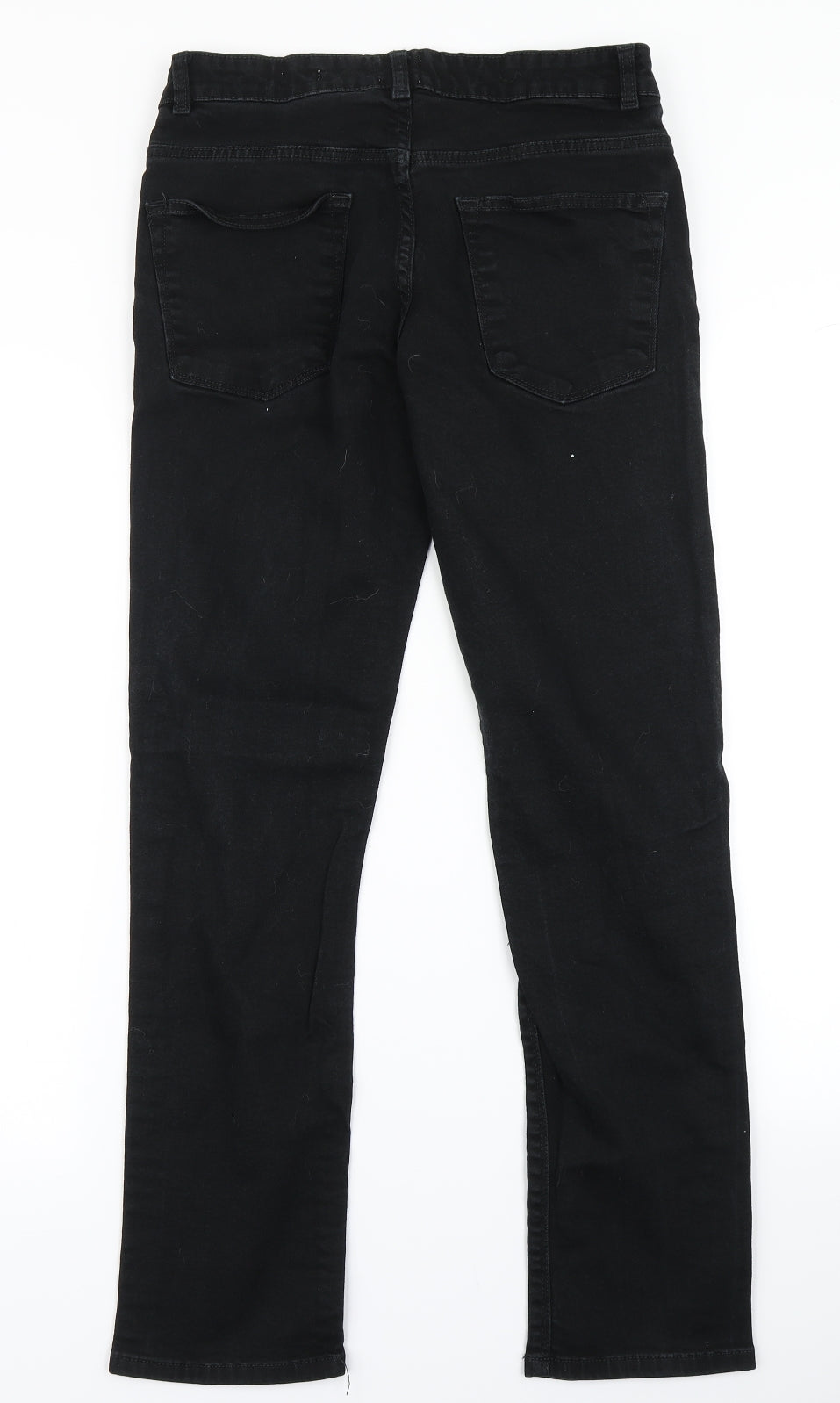 Easy Mens Black  Denim Straight Jeans Size 32 L28 in