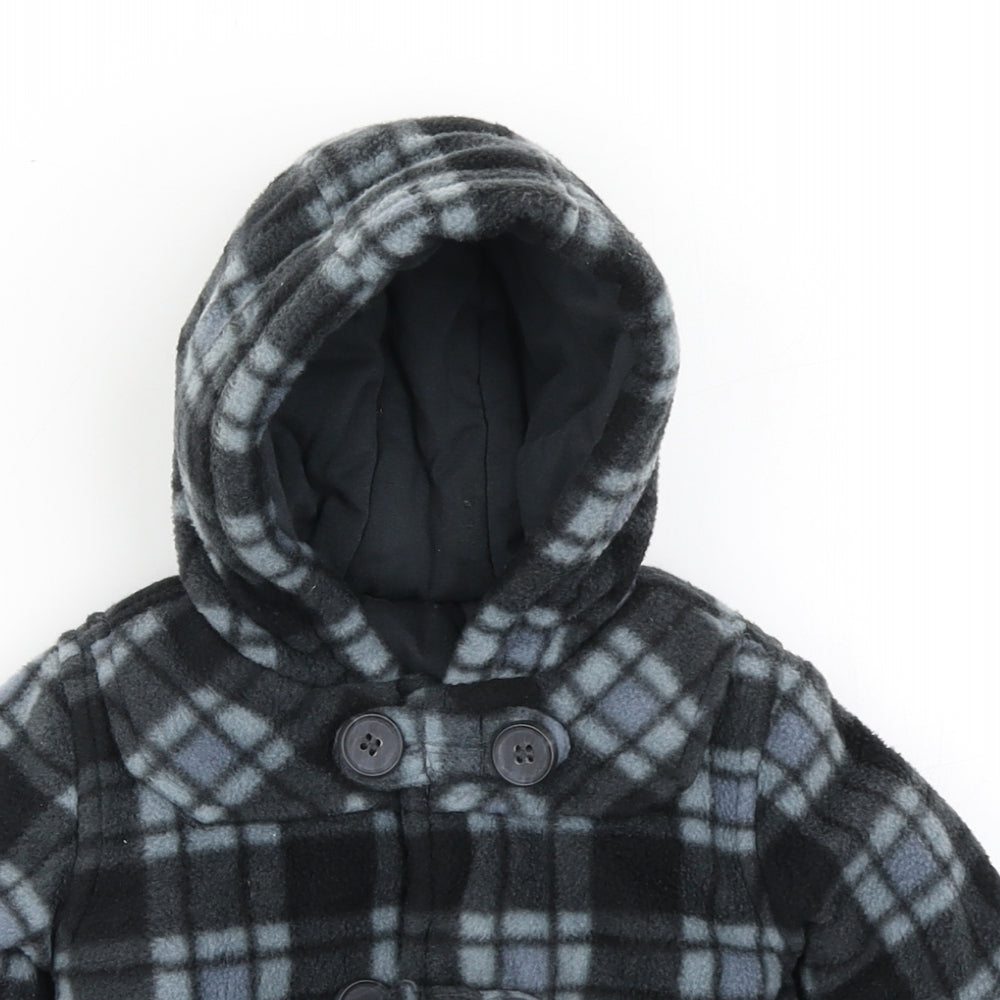 George Boys Blue Check Fleece Jacket  Size 3-6 Months