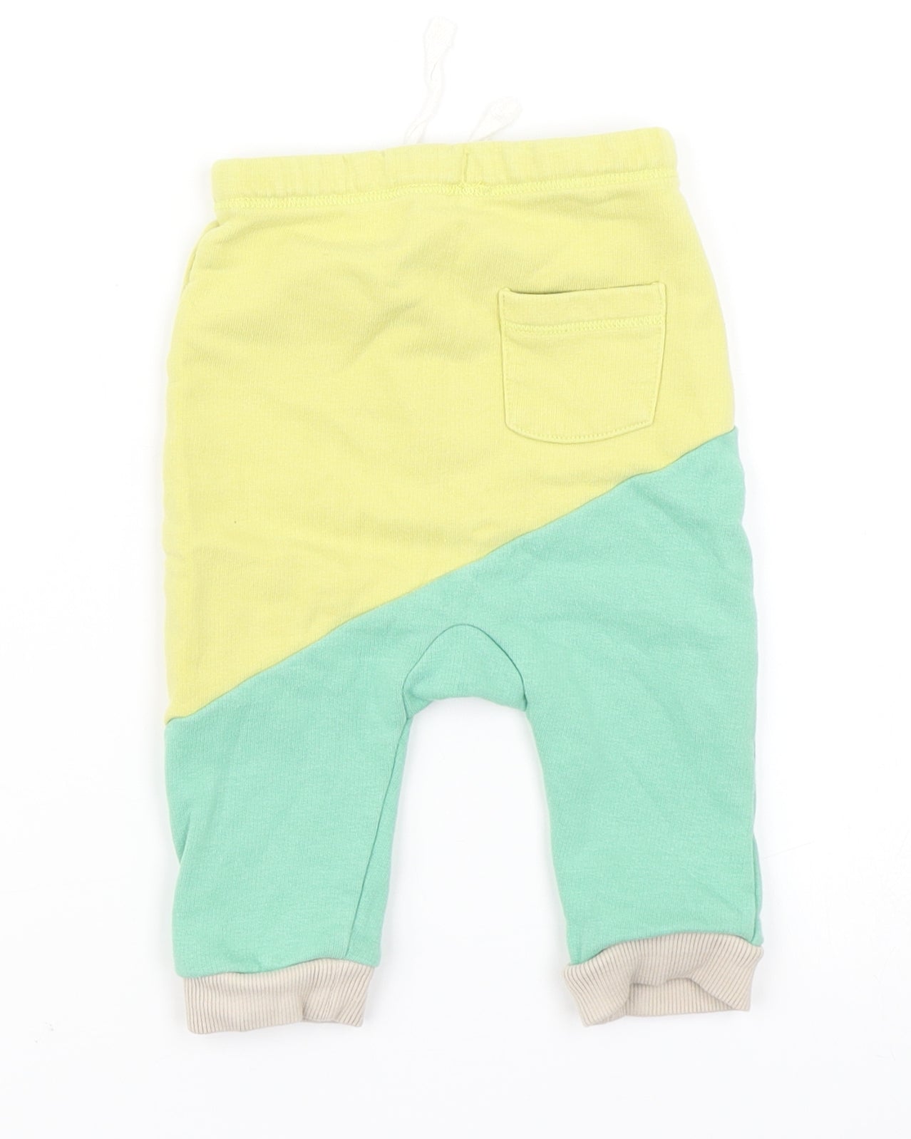 M&S Boys Green   Jogger Trousers Size 6-9 Months