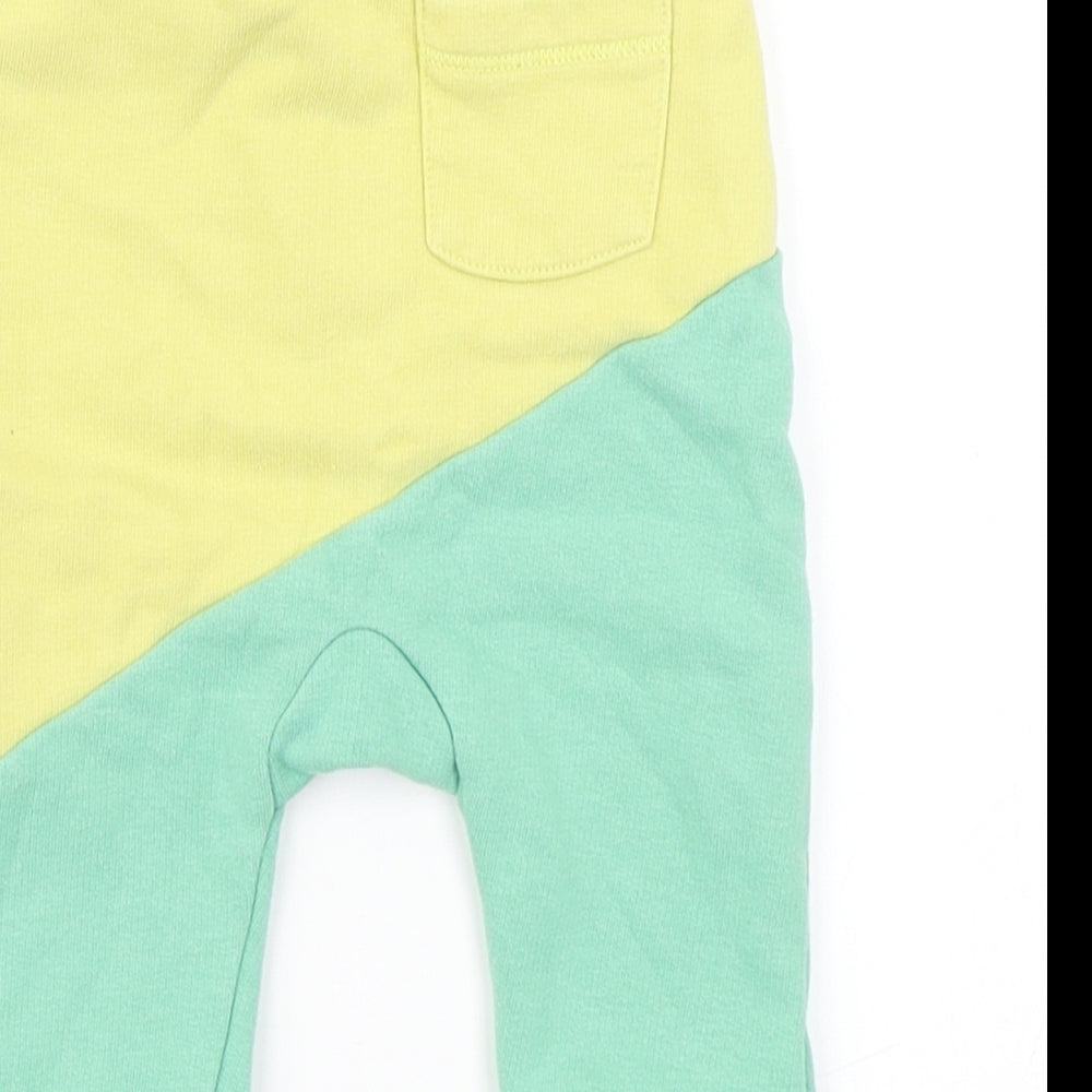 M&S Boys Green   Jogger Trousers Size 6-9 Months