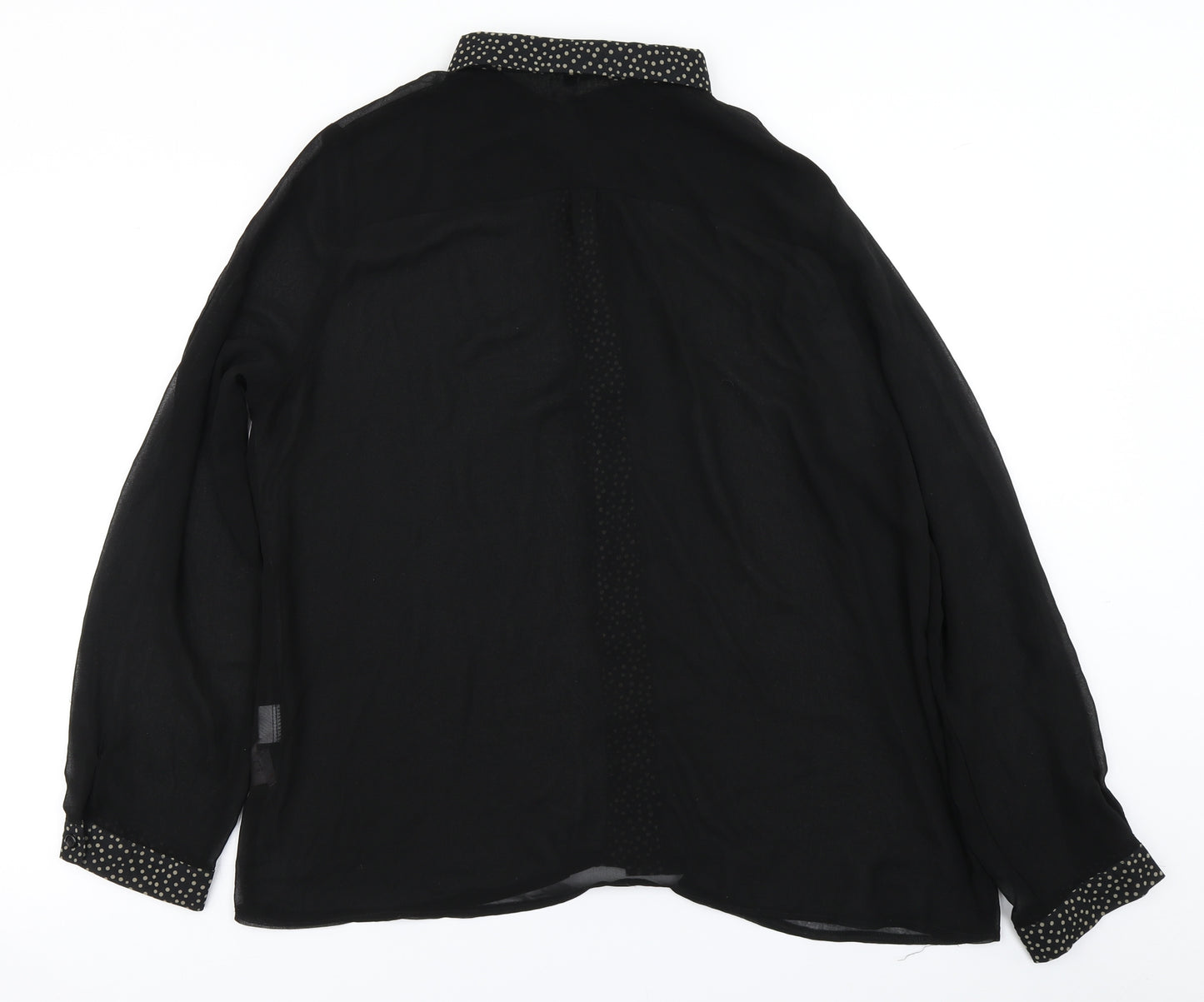 Evans Womens Black Polka Dot  Basic Blouse Size 20