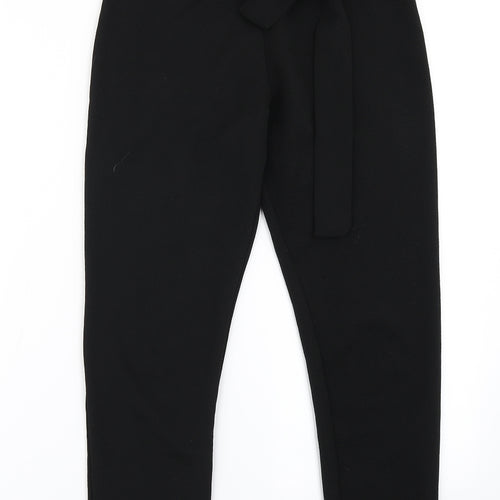 PRETTYLITTLETHING Womens Black   Dress Pants Trousers Size 6 L25 in - Papaerbag Waist