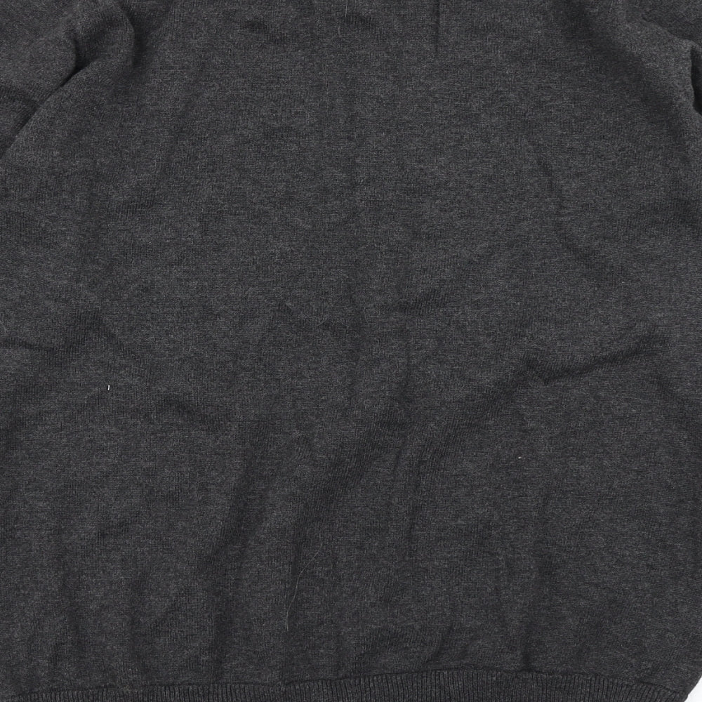 Burton Mens Grey Argyle/Diamond Knit Pullover Jumper Size M