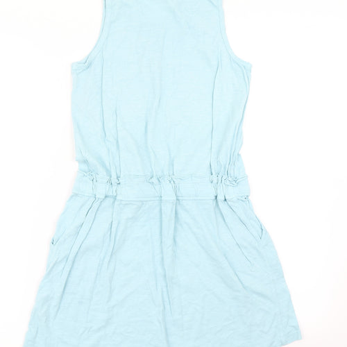 M&S Girls Blue   Skater Dress  Size 9-10 Years
