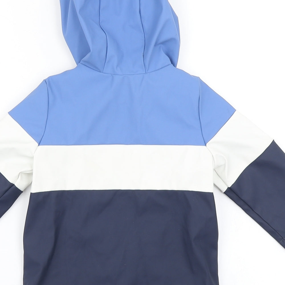 F&F Boys Blue Colourblock  Rain Coat Coat Size 9-12 Months