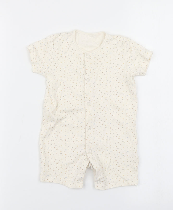 George Girls Beige Spotted  Romper One-Piece Size 9-12 Months
