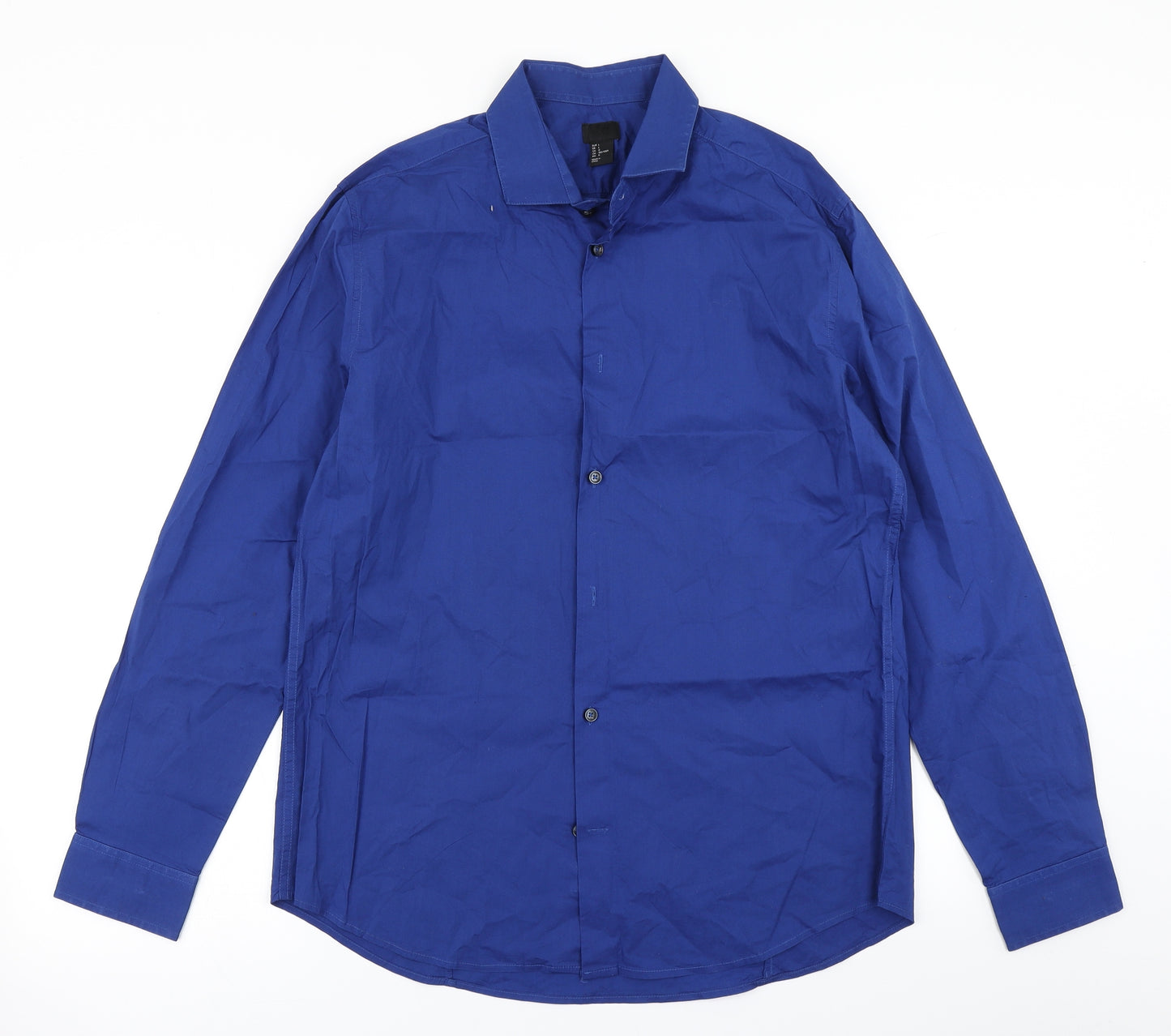 H&M Mens Blue    Dress Shirt Size L