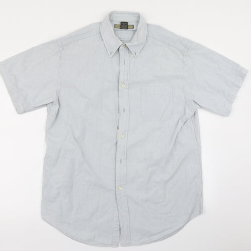 Naturalife Mens Blue Striped   Button-Up Size L