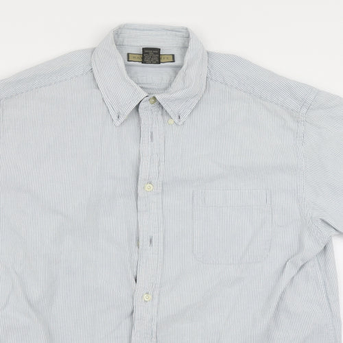 Naturalife Mens Blue Striped   Button-Up Size L