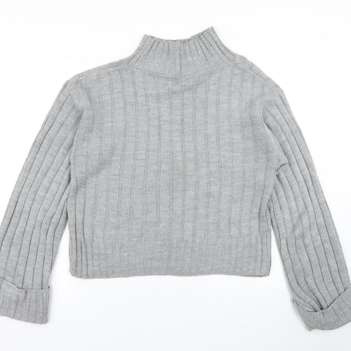 Preworn Womens Grey  Knit Pullover Jumper Size S  - Cropped