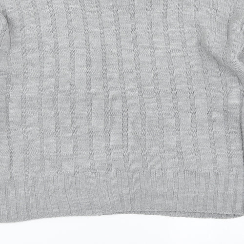 Preworn Womens Grey  Knit Pullover Jumper Size S  - Cropped
