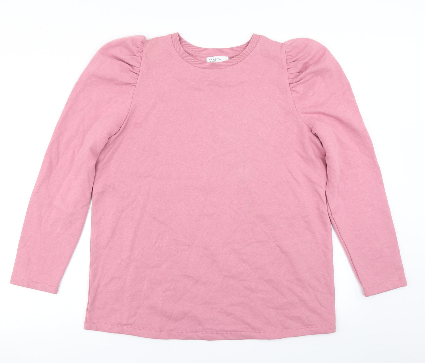 Papaya Womens Pink   Pullover Sweatshirt Size 14