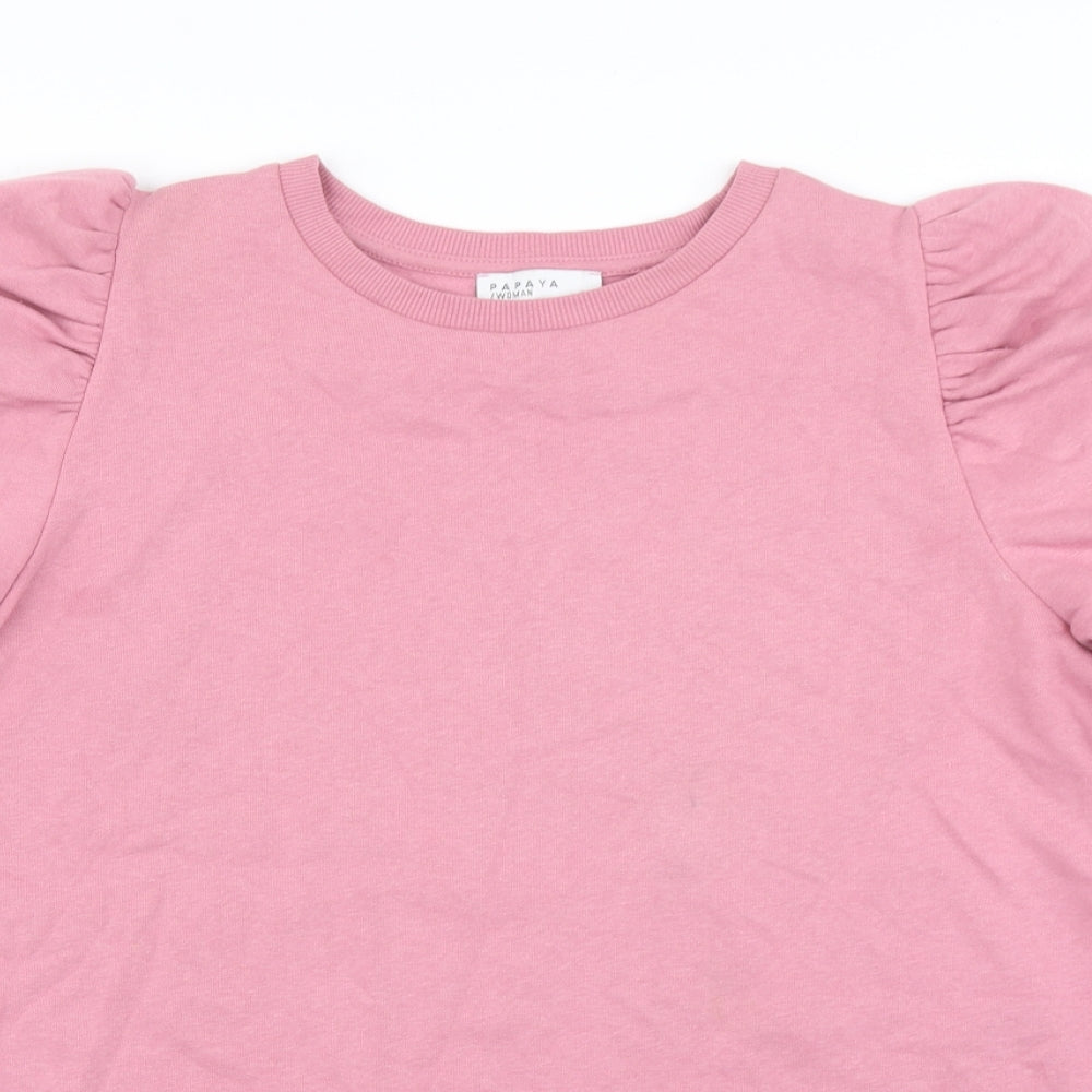 Papaya Womens Pink   Pullover Sweatshirt Size 14