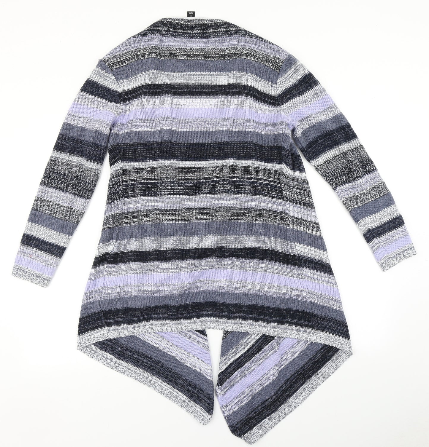 Atmosphere Womens Purple Striped Knit Cardigan Jumper Size M