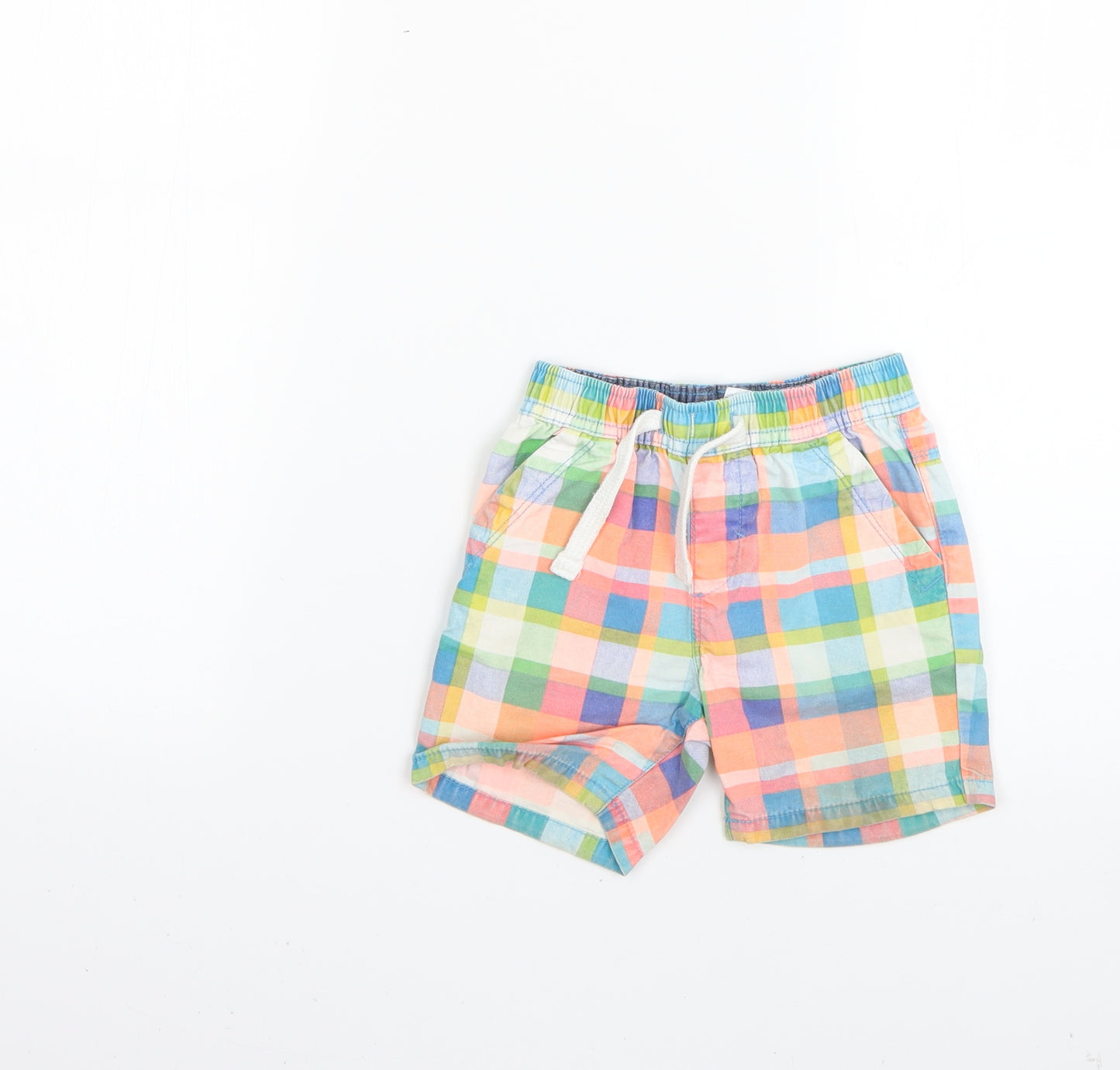NEXT Baby Multicoloured Check  Cropped Trousers Size 12-18 Months