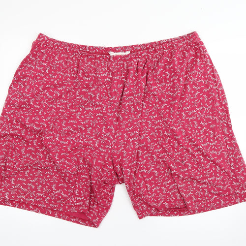 Daxon Womens Pink Floral  Sweat Shorts Size 58 in
