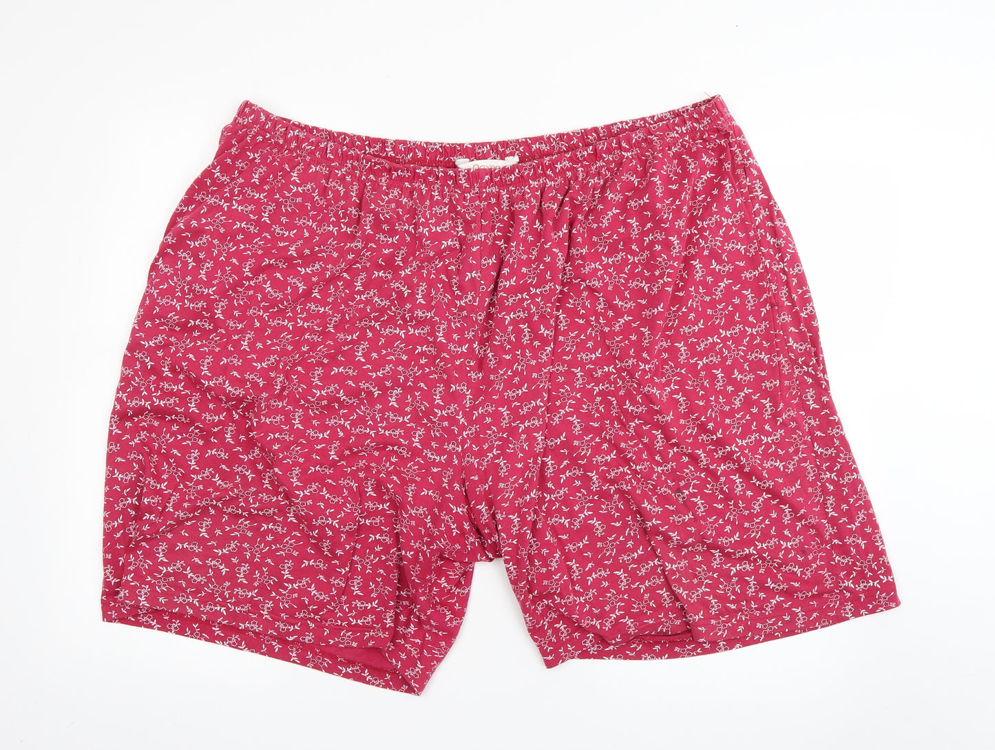 Daxon Womens Pink Floral  Sweat Shorts Size 58 in