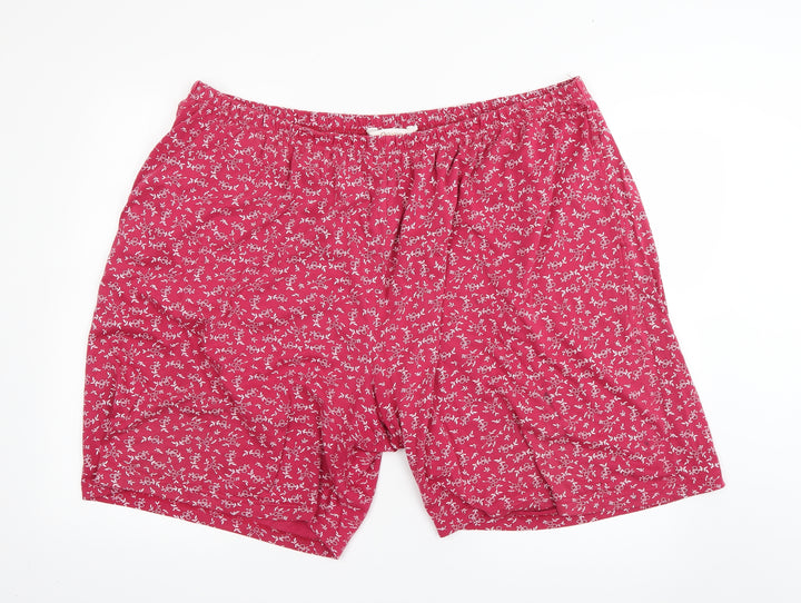 Daxon Womens Pink Floral  Sweat Shorts Size 58 in